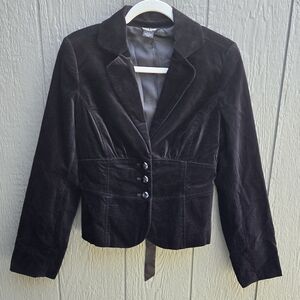 Guess Crushed Velvet Black Jacket
